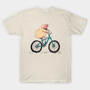Sheep Riding A Bicycle T-Shirt